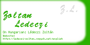 zoltan ledeczi business card